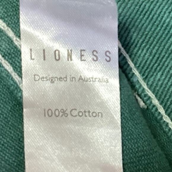 Lioness Miami Vice Green Wide Leg High Rise Baggy Oversized Cargo Denim Jeans XS - Picture 6 of 6